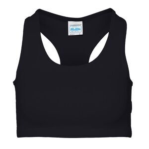 AWDis Just Cool Womens/Ladies Girlie Sports Crop Top / Jet Black